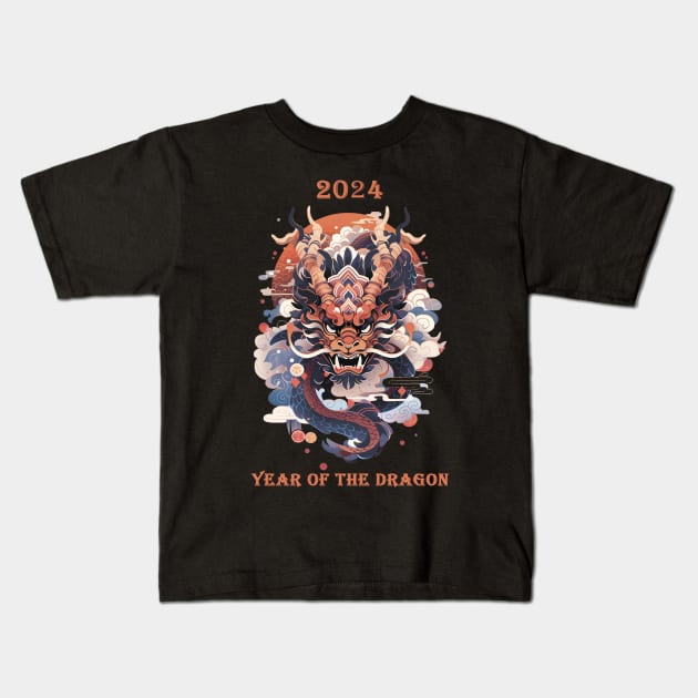 Year of the Dragon Kids T-Shirt by GreenMary Design